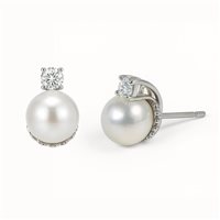 Earrings Idee Preziose dal 1987 Woman in White Gold Perla IP.OK18B/14P